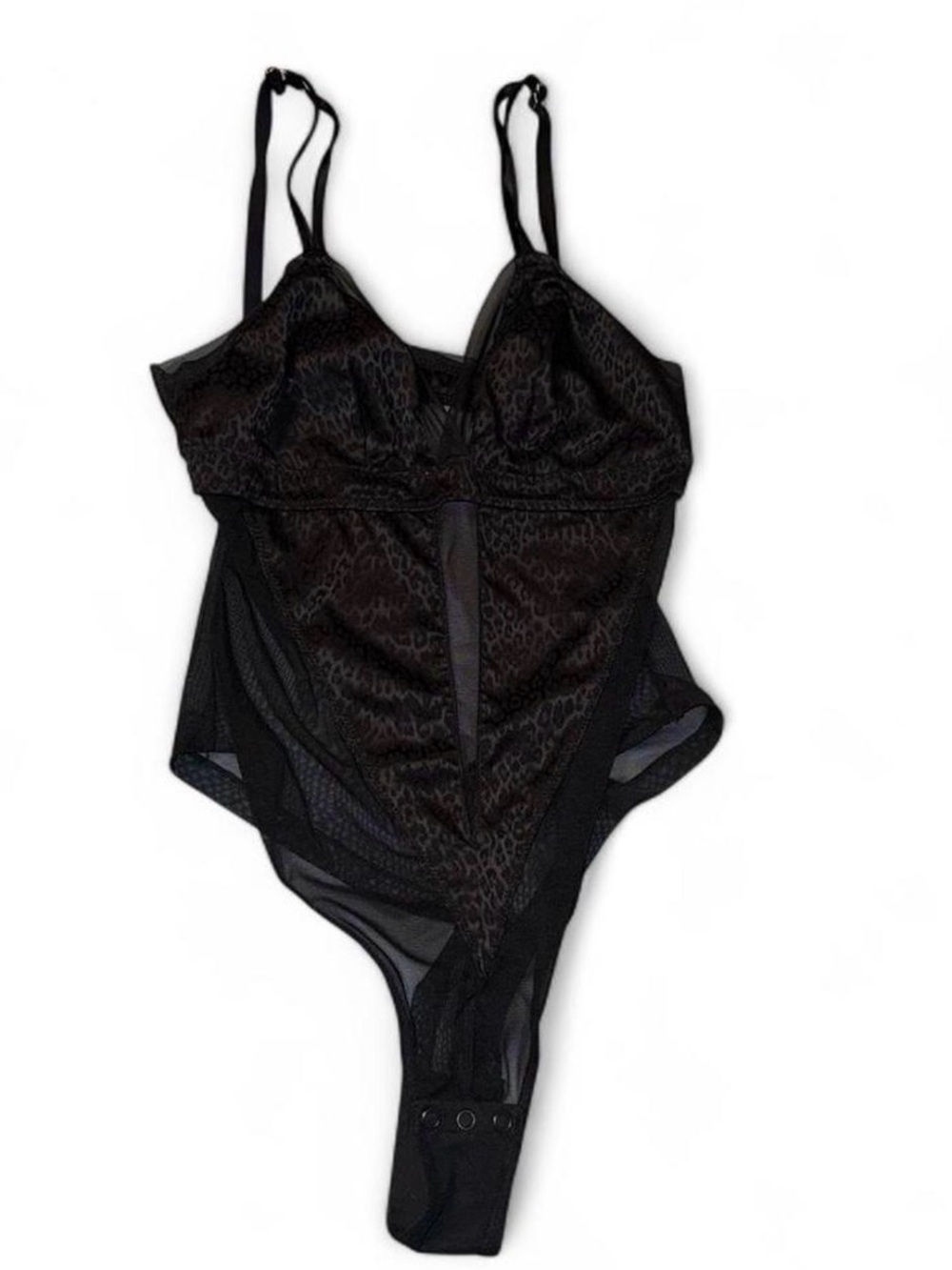 Intimissimi Black leopard print Bodysuit mesh